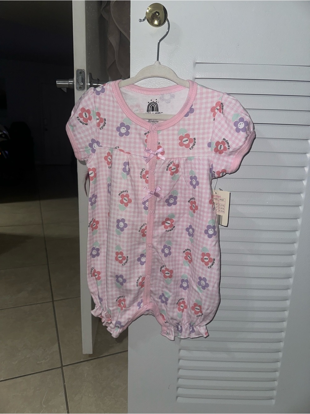 Pink Floral Baby Romper